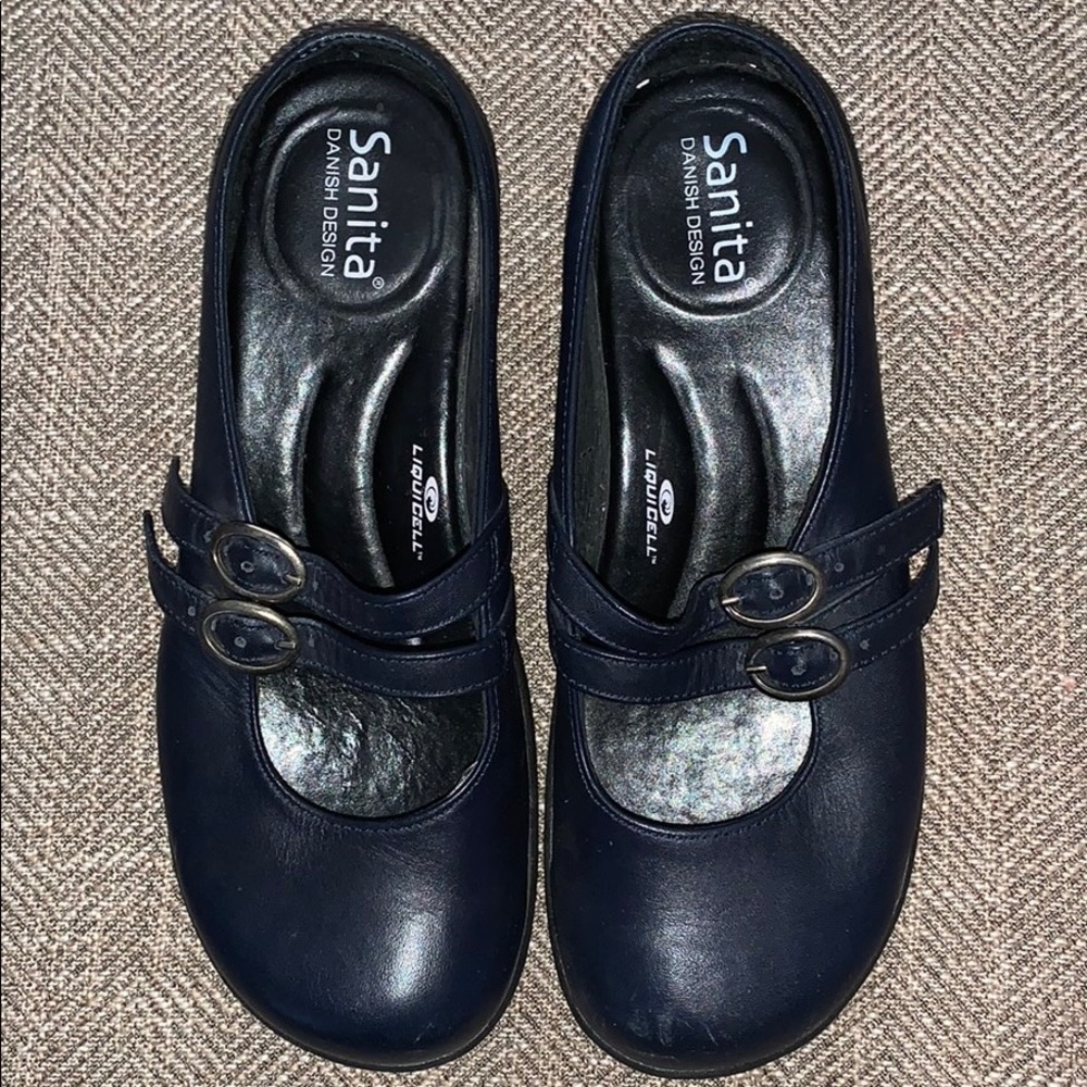 EUC Sanita Buckle front Clogs/Mules Size 36.
